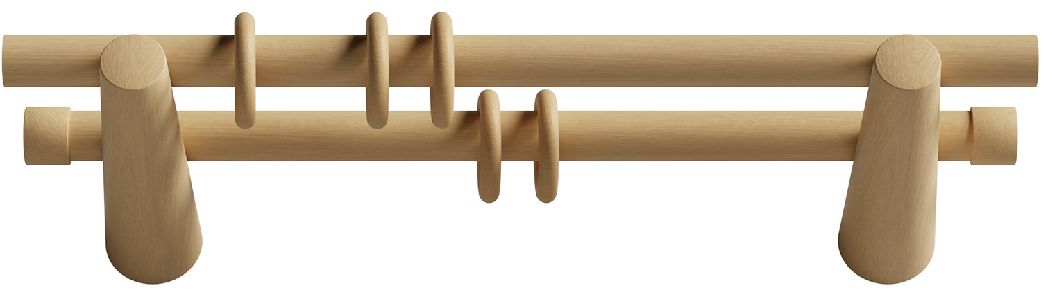 Holzgarnituren Ø20mm, Konische Wandträger