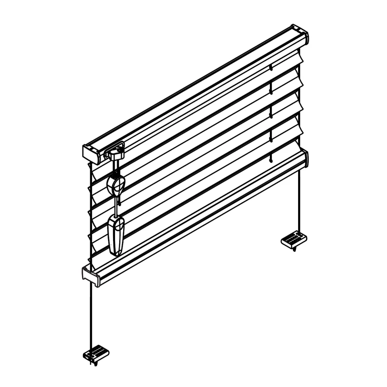 Plissee/Faltstore, verspannt, mit Schnurzugbedienung