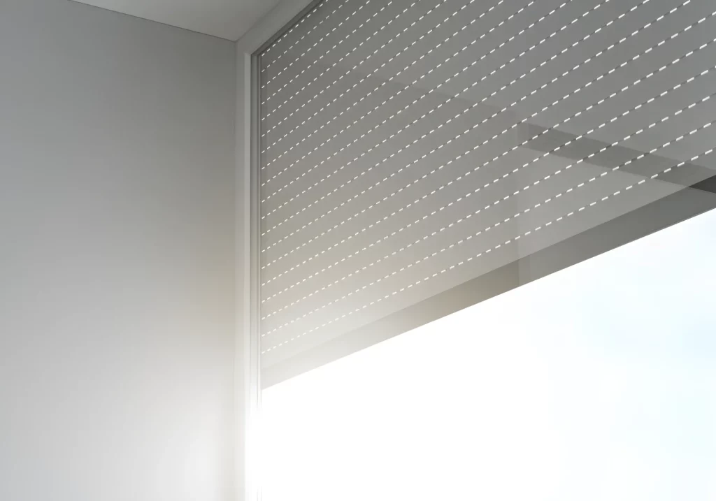 Detailansicht Lamellen eines Rollladens