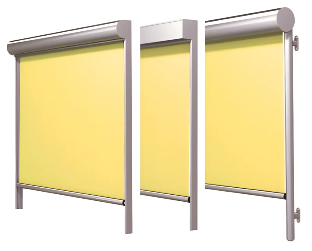 Mehrere Bauformen von textilen Screens